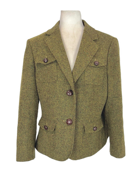 Jones New York green tweed blazer
